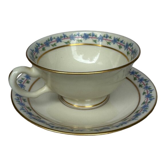 Lenox Fairmount Pattern Vintage 1960's Bone Chins Teacup And Saucer Set - Picture 5 of 7